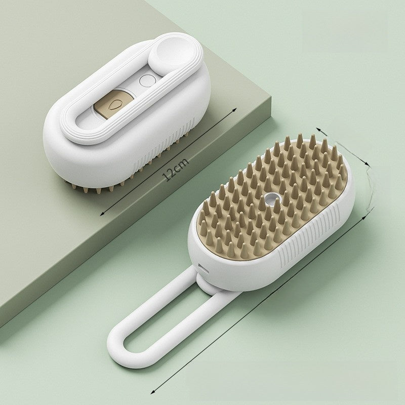 Electric Pet Grooming Brush With Steam Spray Function