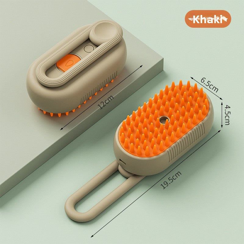 Electric Pet Grooming Brush With Steam Spray Function