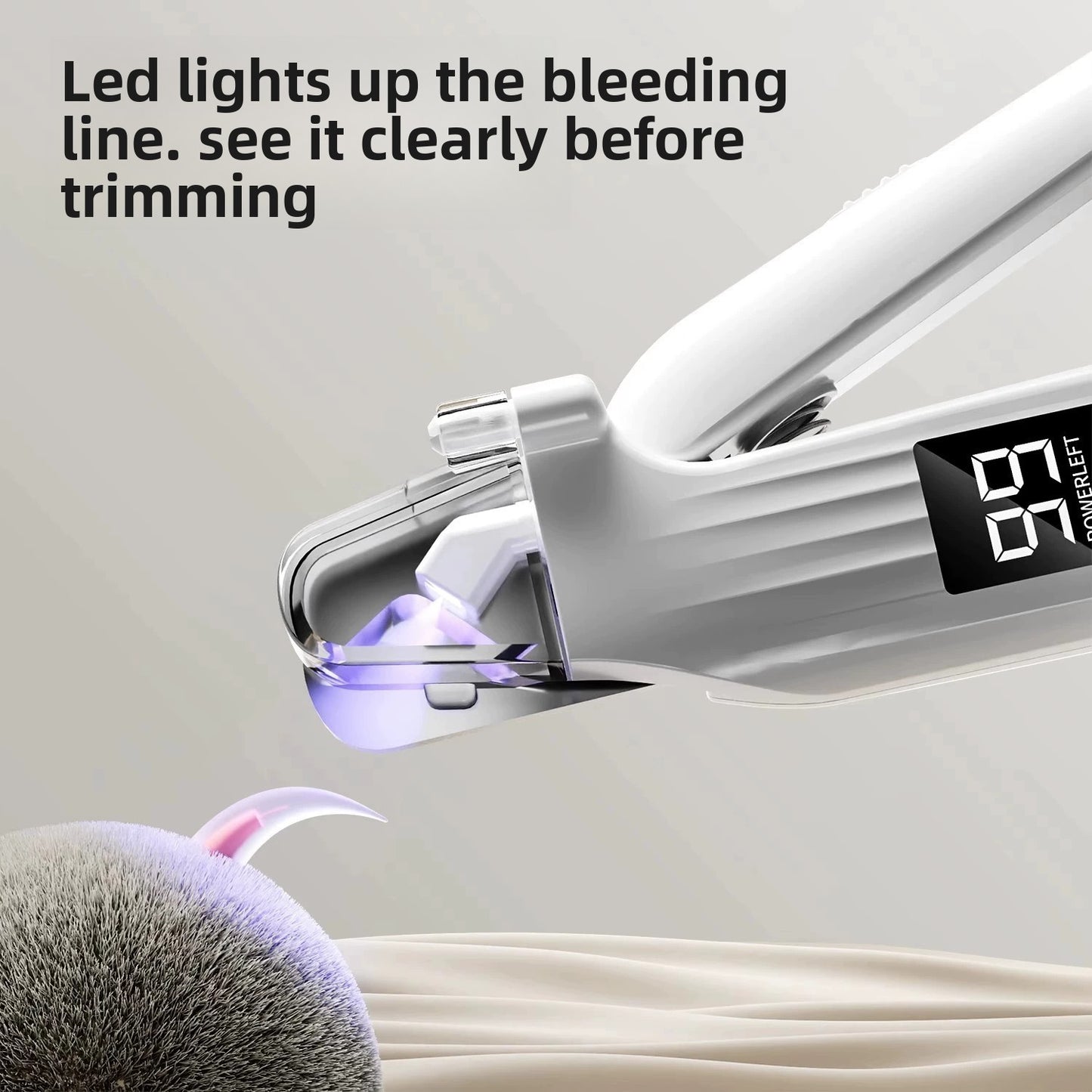 Electric Pet Nail Grinder With Clipper & LED Light