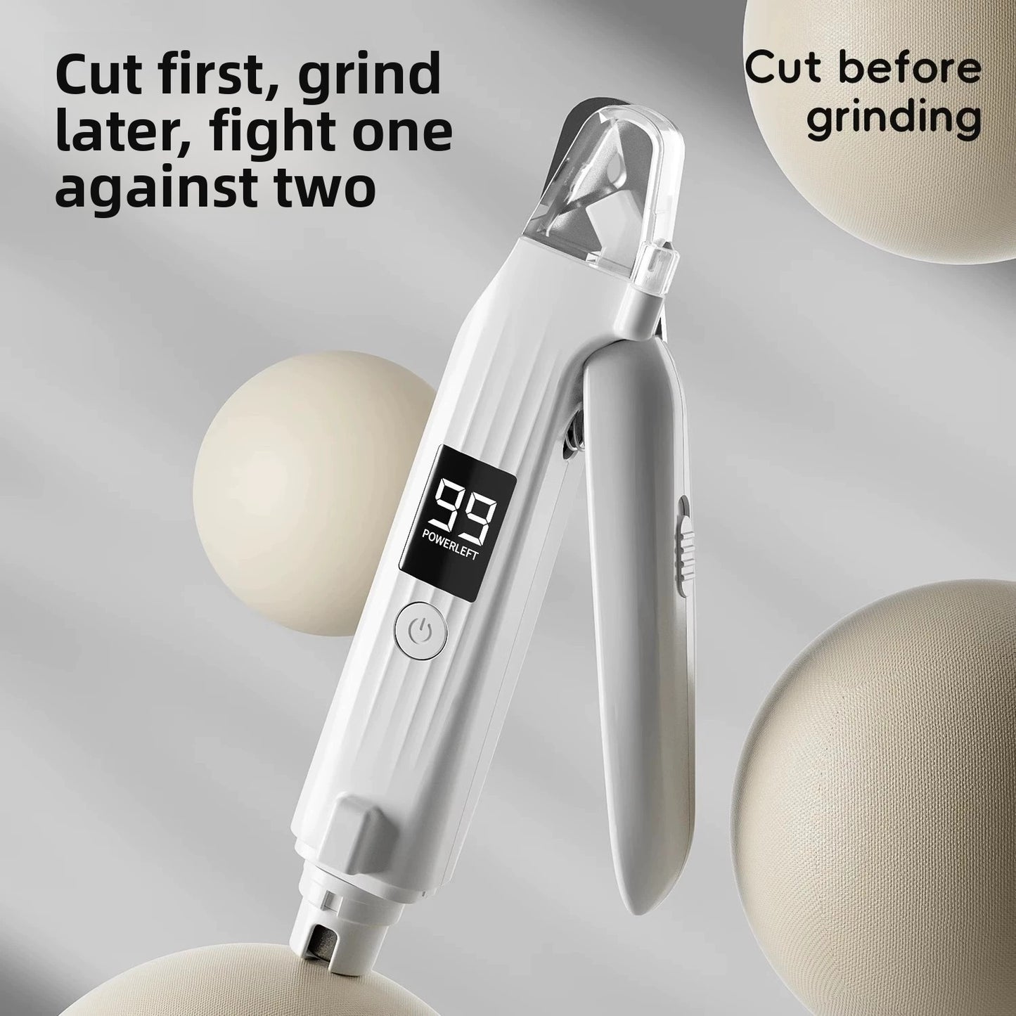 Electric Pet Nail Grinder With Clipper & LED Light