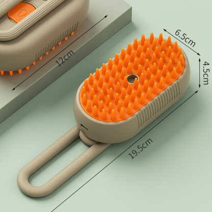Electric Pet Grooming Brush With Steam Spray Function