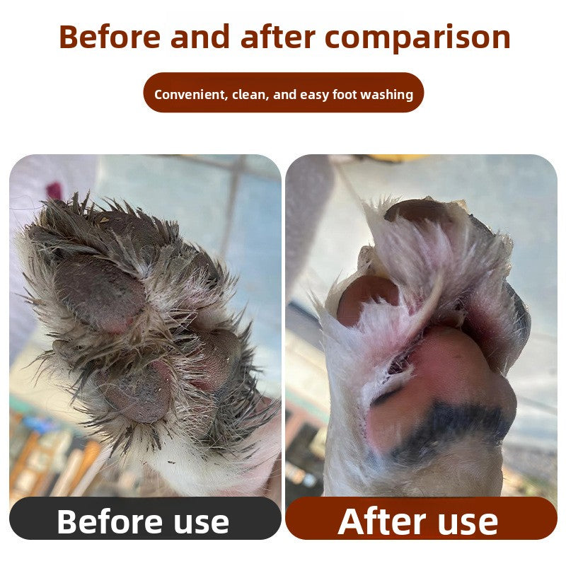 No-Rub Pet Paw Washer Cup With Soft Internal Brushes