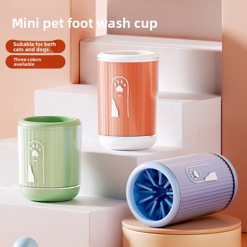 No-Rub Pet Paw Washer Cup With Soft Internal Brushes