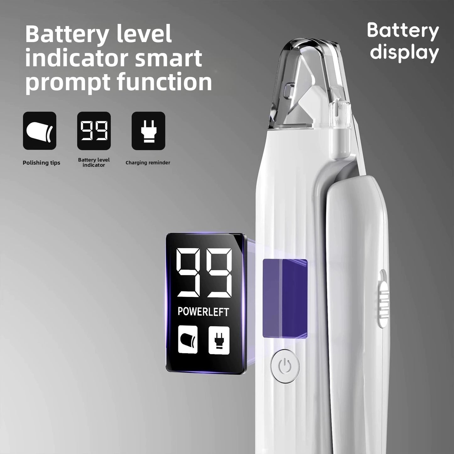 Electric Pet Nail Grinder With Clipper & LED Light