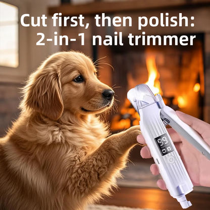 Electric Pet Nail Grinder With Clipper & LED Light